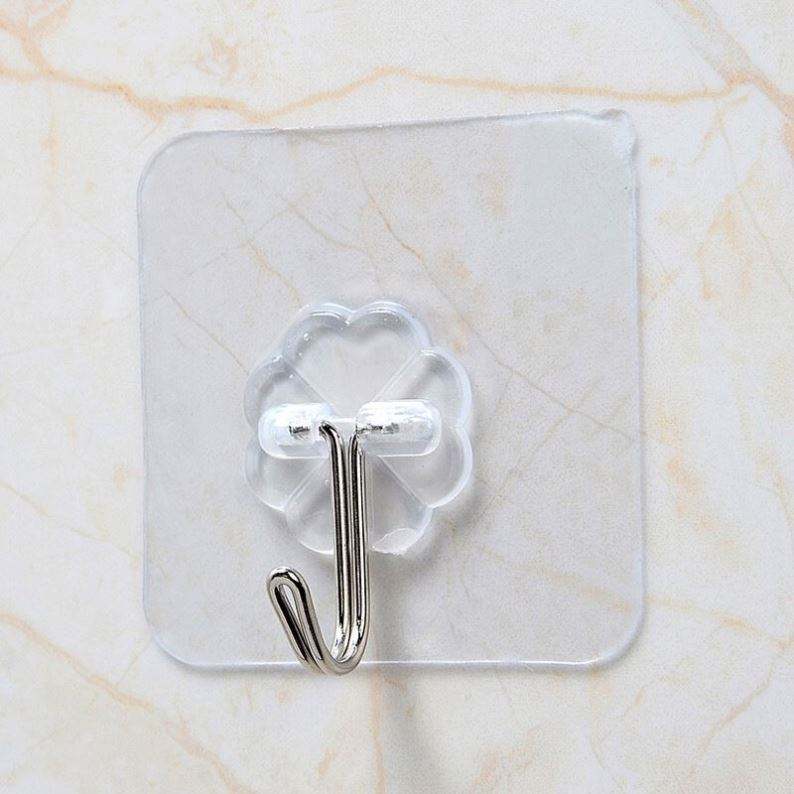 Adhesive hook on wall